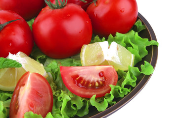 vegetable mix on dark dish