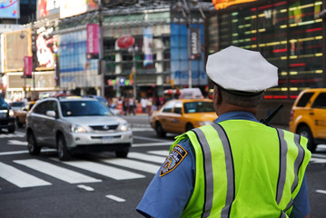 New York Traffic Agent - obrazy, fototapety, plakaty