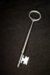 Key on black background