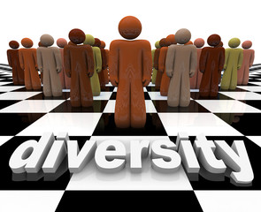 Diversity - Word and People on Chessboard