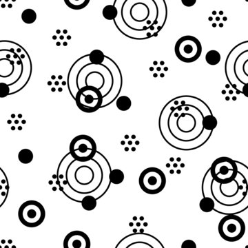Seamless black circle pattern