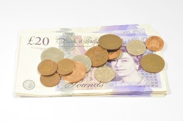 £20 pound notes & loose change