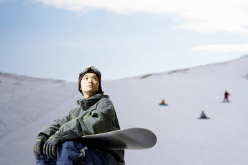 Fototapeta na wymiar Snowboard
