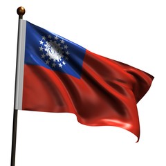 High resolution flag of Myanmar