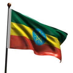 High resolution flag of Ethiopia