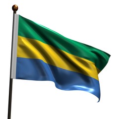 High resolution flag of Gabon