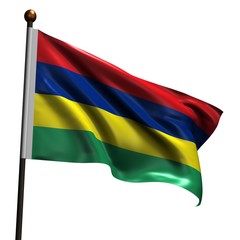 Obraz premium High resolution flag of Mauritius