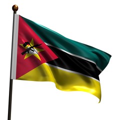 High resolution flag of Mozambique