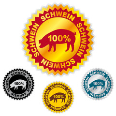 button 100% schwein