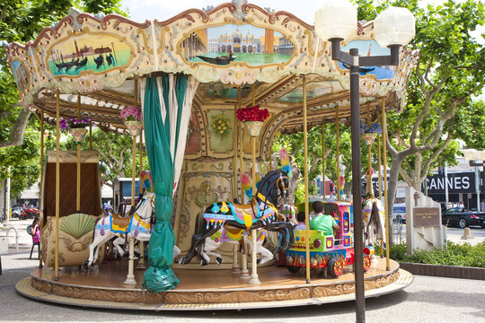 Colorful Merry Go Round in France