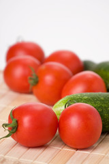 tomatoes and cucumbers