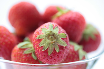 strawberries in a glass