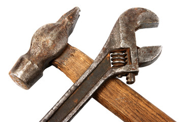 Hammer and spanner.