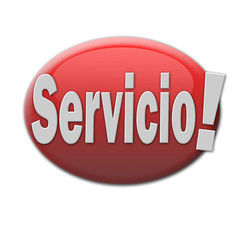 Servicio redondo rojo