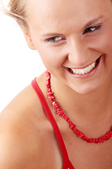 Portrait of the attractive blonde