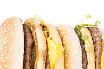 hamburger isolated on white background