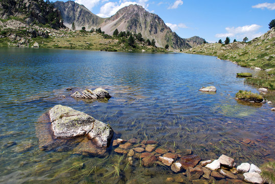 Rocher au lac de Tracens