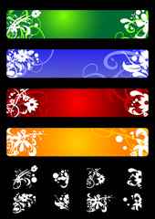 Floral banners