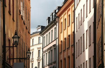 Fototapeta na wymiar Gamla Stan - the old town of Stockholm, Sweden.