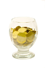Coins in glass