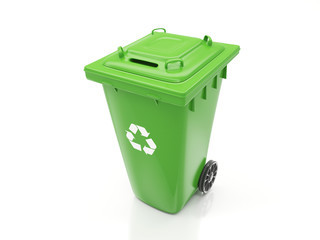 Isolated Recycling Container