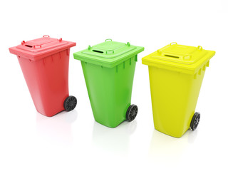 Isolated Recycling Containers