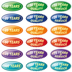 jubiläum jahresbuttons