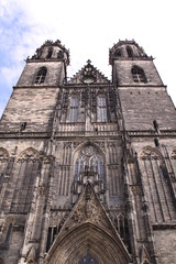 Fototapeta na wymiar Magdeburg Cathedral in close-up