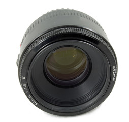 Isolated Black DSLR Lens