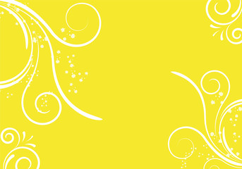 abstract yellow floral background for design
