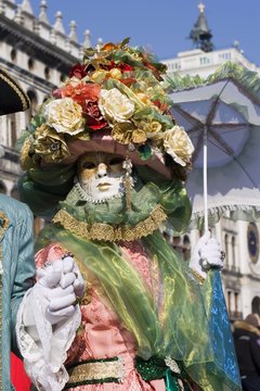color flower mask from venice carnival