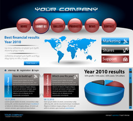 Vector editable website template