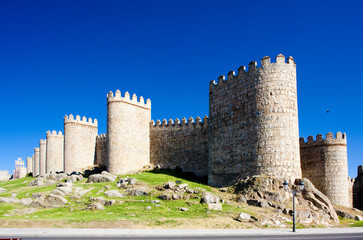 Fototapeta na wymiar fortification of Avila, Castile and Leon, Spain