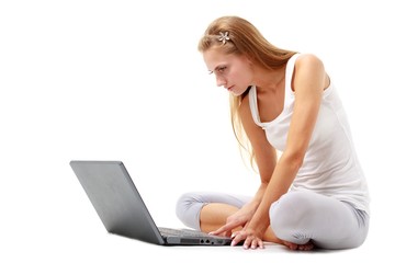 Girl with laptop