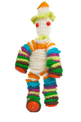 Wool doll on white background