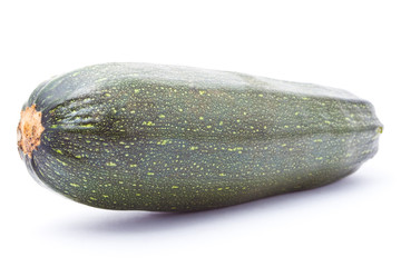 Green zucchini isolated on white