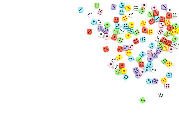 Set of colourful dices