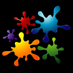 Colorful Ink Splash Set