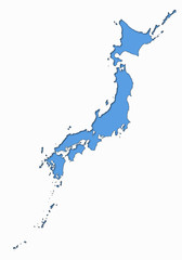 Obraz premium 日本地図