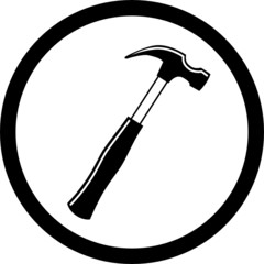 vector icon of hammer