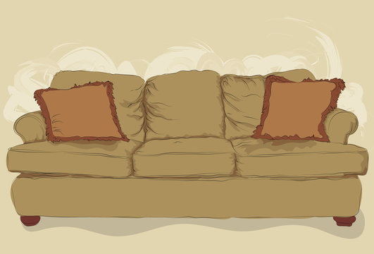 Messy Hand Drawn Couch