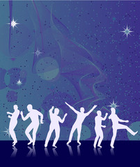 Abstract background with dancers