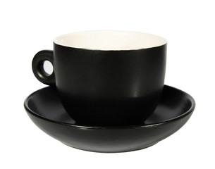 black Cup on the white background (isolated).