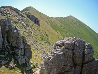Fototapeta premium Corse, sur le GR 20 - étape 8 route des crêtes