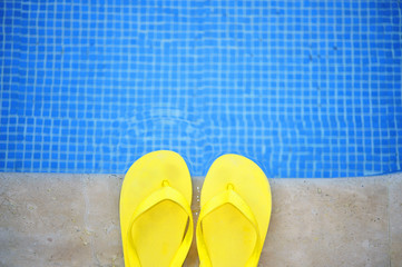 Flip flops at the pool