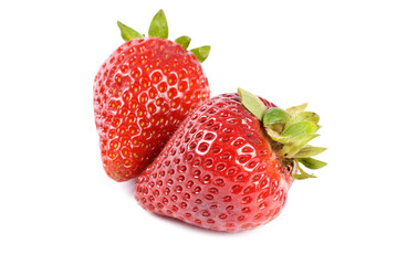 Strawberries Isolated on White