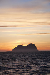 Fototapeta na wymiar Island in sunset