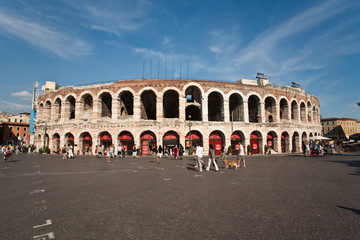 Ansicht der Arena von Verona, einem r&ouml;mischen Theater