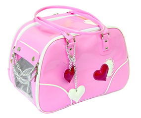 Pink bag for dog