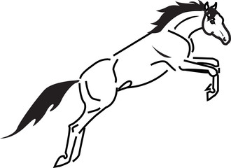 jumping horse vector
